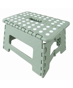 Sgabello Pieghevole Plastica Verde 31x22x22 cm Portata 150 kg