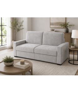 Divano letto Vulcano 2 posti Grigio 197x95 cm Materasso 20 cm
