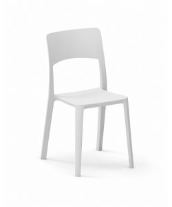 Sedia Stil Polipropilene Bianca 44x52x84 cm per Interni e Esterni