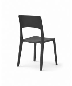 Domo Mea Sedia Antracite Stil 44x52x84 cm in Polipropilene Impilabile