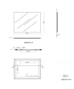 Specchio Bagno Retroilluminato LED 60x80 cm Moderno