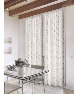 Home Collection Tendina Bubbles Bordeaux 70x240 cm - 2 Pannelli Semi-trasparenti