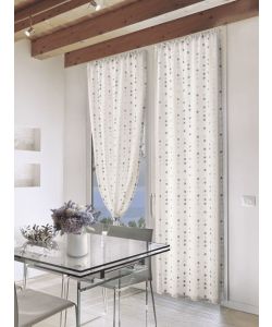 Home Collection Tendina Bubbles Bordeaux 70x240 cm - 2 Pannelli Semi-trasparenti