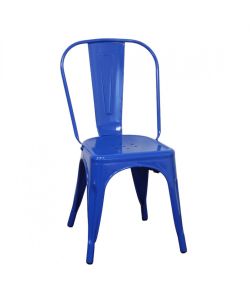 Cosma Sedia da Pranzo Metallo Blu 35x45x85 cm Senza Braccioli