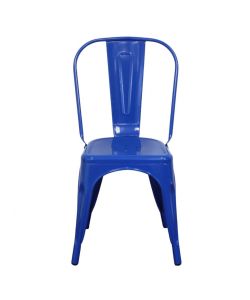 Cosma Sedia da Pranzo Metallo Blu 35x45x85 cm Senza Braccioli