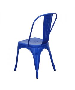 Cosma Sedia da Pranzo Metallo Blu 35x45x85 cm Senza Braccioli