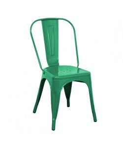 Cosma Sedia Lola Verde Rettangolare Metallo 35x45x85 cm senza braccioli