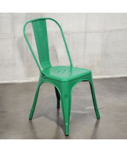 Cosma Sedia Lola Verde Rettangolare Metallo 35x45x85 cm senza braccioli