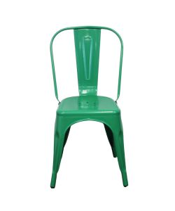 Cosma Sedia Lola Verde Rettangolare Metallo 35x45x85 cm senza braccioli