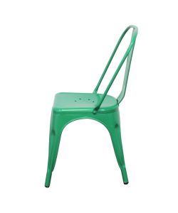 Cosma Sedia Lola Verde Rettangolare Metallo 35x45x85 cm senza braccioli