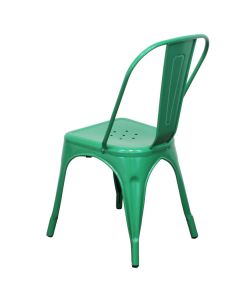 Cosma Sedia Lola Verde Rettangolare Metallo 35x45x85 cm senza braccioli