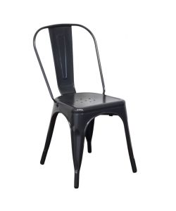 Cosma Sedia da Pranzo Grigio Scuro Metallo 35x45x85 cm Senza Braccioli