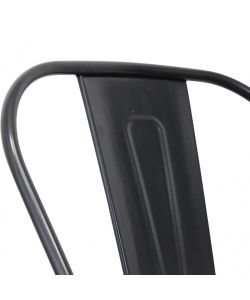 Cosma Sedia da Pranzo Grigio Scuro Metallo 35x45x85 cm Senza Braccioli