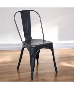 Cosma Sedia da Pranzo Grigio Scuro Metallo 35x45x85 cm Senza Braccioli