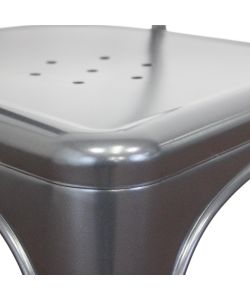 Cosma Sedia da Pranzo Grigio Scuro Metallo 35x45x85 cm Senza Braccioli