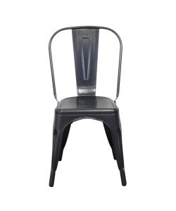 Cosma Sedia da Pranzo Grigio Scuro Metallo 35x45x85 cm Senza Braccioli