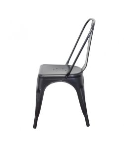 Cosma Sedia da Pranzo Grigio Scuro Metallo 35x45x85 cm Senza Braccioli