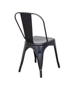 Cosma Sedia da Pranzo Grigio Scuro Metallo 35x45x85 cm Senza Braccioli