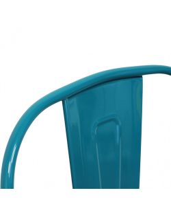 Cosma Sedia da pranzo Verde Petrolio 35x45x85 cm Metallo Senza braccioli