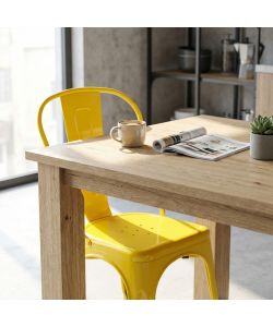 Cosma Sedia in Metallo Giallo Senape 35x45x85 cm Senza Braccioli