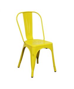 Cosma Sedia in Metallo Giallo Senape 35x45x85 cm Senza Braccioli