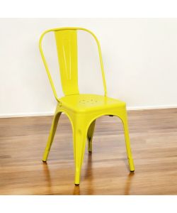 Cosma Sedia in Metallo Giallo Senape 35x45x85 cm Senza Braccioli