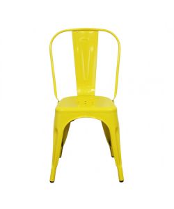 Cosma Sedia in Metallo Giallo Senape 35x45x85 cm Senza Braccioli