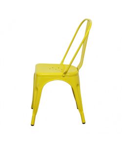 Cosma Sedia in Metallo Giallo Senape 35x45x85 cm Senza Braccioli