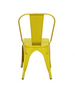 Cosma Sedia in Metallo Giallo Senape 35x45x85 cm Senza Braccioli