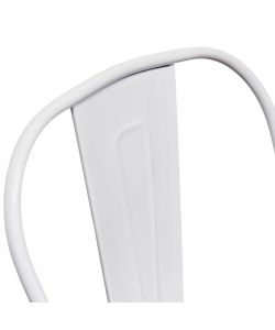 Cosma Sedia da Pranzo Bianca in Metallo 35x45x85 cm - Stile Industrial