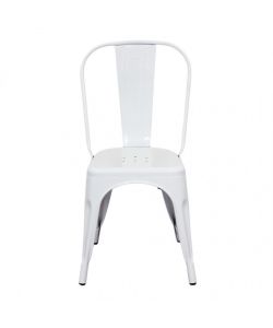 Cosma Sedia da Pranzo Bianca in Metallo 35x45x85 cm - Stile Industrial