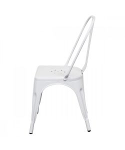 Cosma Sedia da Pranzo Bianca in Metallo 35x45x85 cm - Stile Industrial