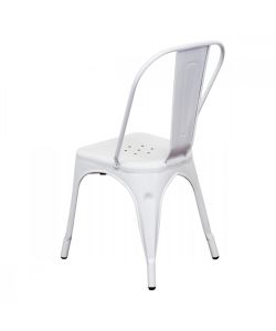 Cosma Sedia da Pranzo Bianca in Metallo 35x45x85 cm - Stile Industrial
