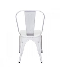 Cosma Sedia da Pranzo Bianca in Metallo 35x45x85 cm - Stile Industrial