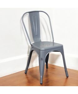 Cosma Sedia Lola Grigia in Metallo Rettangolare 35x45x85 cm Senza Braccioli