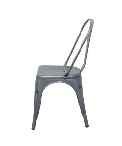 Cosma Sedia Lola Grigia in Metallo Rettangolare 35x45x85 cm Senza Braccioli