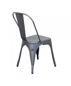 Cosma Sedia Lola Grigia in Metallo Rettangolare 35x45x85 cm Senza Braccioli