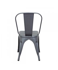 Cosma Sedia Lola Grigia in Metallo Rettangolare 35x45x85 cm Senza Braccioli