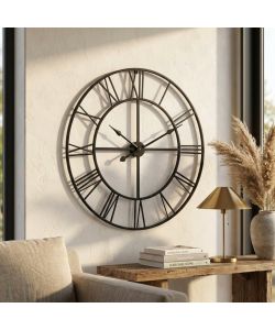 Cosma Orologio S Constant  Vintage Antracite in Metallo Rotondo da Appendere