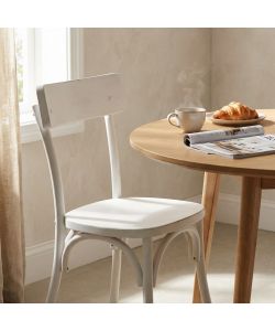 Cosma Sedia senza braccioli Grigia 45x42x87 cm Design Shabby Chic
