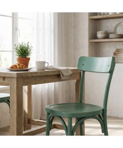 Cosma Sedia Polly Verde 45x42x87 cm Design Moderno Senza Braccioli