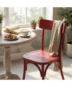Cosma Sedia Polly Rossa Senza Braccioli 45x42x87 cm Design Elegante