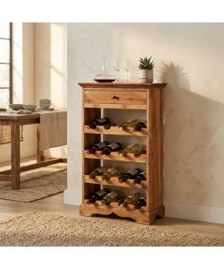 Cosma Abigail Cantinetta in Legno di Mogano Marrone 55x23x85 cm Fisso