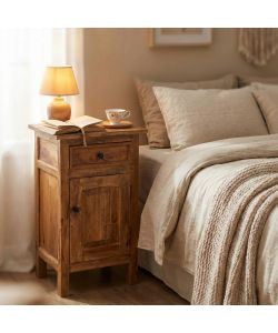 Cosma Sandford Mobiletto in legno di mogano marrone 43x33x70 cm stile arte povera