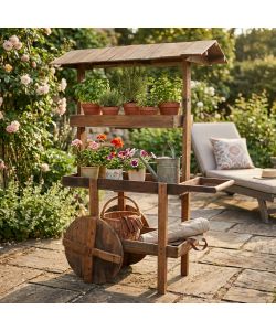 Cosma Alfred Mobile in Legno Riciclato 140x60x200 cm Marrone Arte Povera