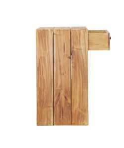 Crofton Mobiletto in Legno Riciclato Marrone 35x30x55 cm Fisso