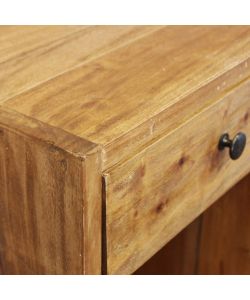 Crofton Mobiletto in Legno Riciclato Marrone 35x30x55 cm Fisso