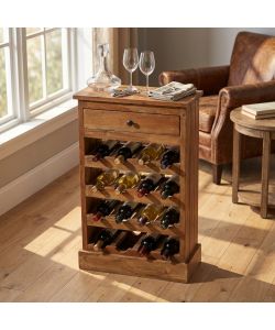 Beverly Cantinetta in Legno di Mogano Marrone 50x22x77,5 cm Fissa