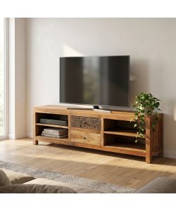 Cosma Mobile TV in Legno di Mogano 170x35x50 cm Marrone Fisso Rettangolare