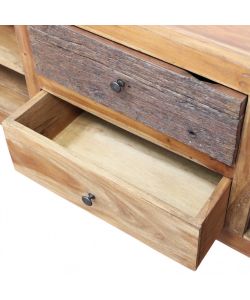 Cosma Mobile TV in Legno di Mogano 170x35x50 cm Marrone Fisso Rettangolare
